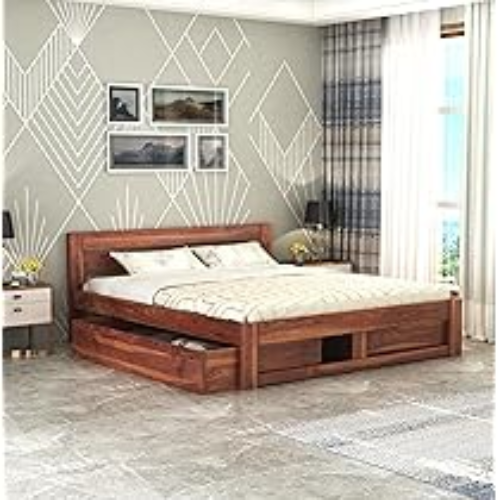 Home Wooden Double Cot
