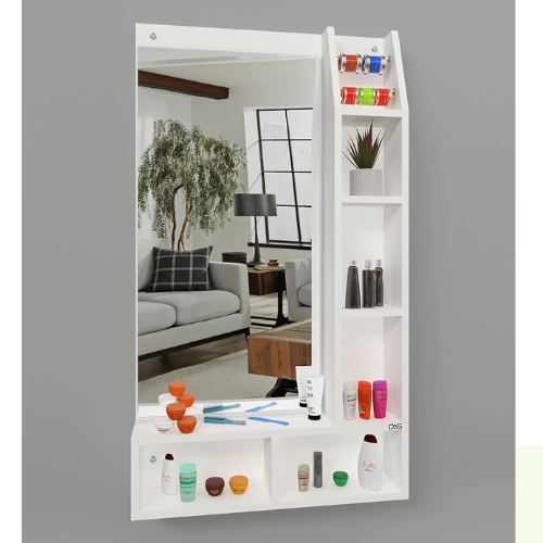 Table Mirrors with Storage Shelf