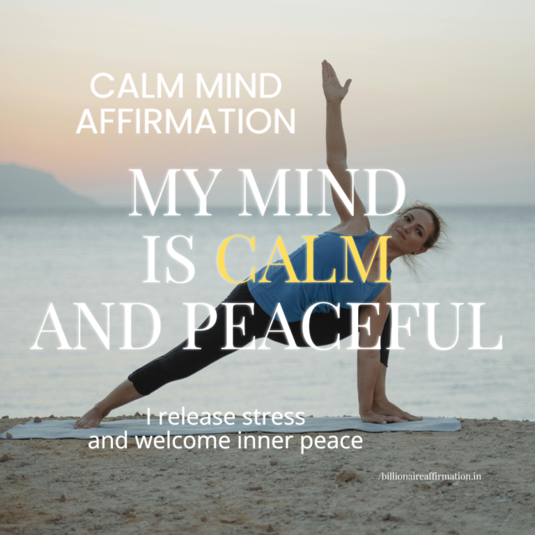 Calm Mind affirmations for stress relief yoga meditation peaceful mindset