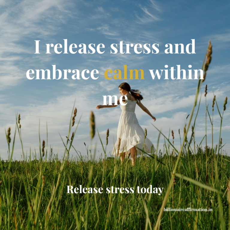 woman standing peacefully in grass field representing calm mind affirmations for inner peace