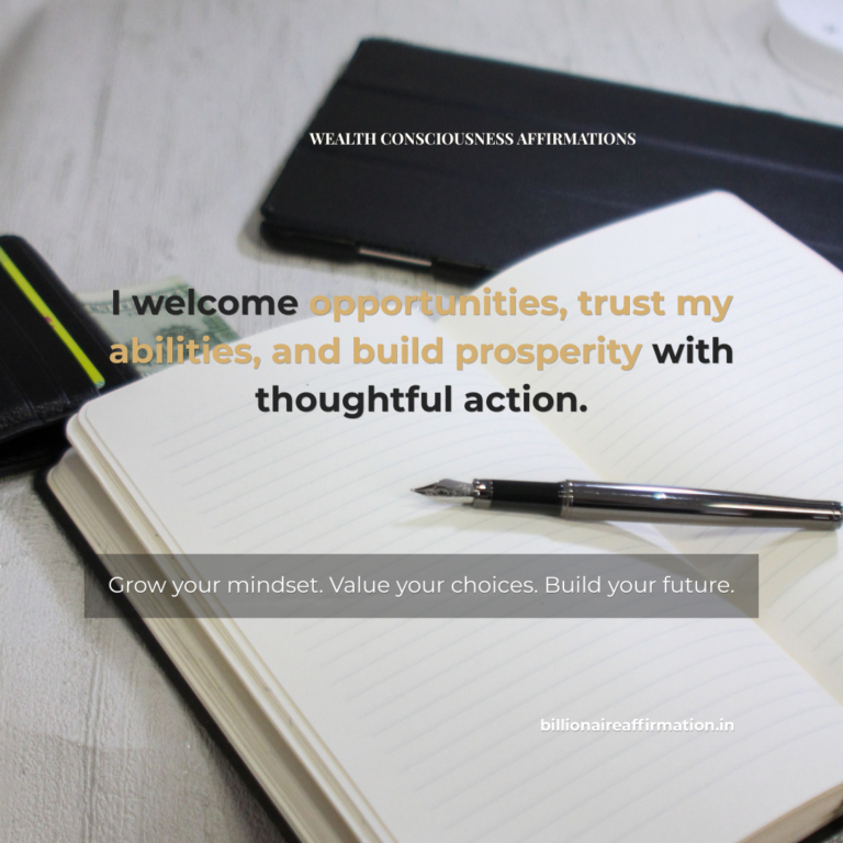 Wealth consciousness affirmations for prosperity and abundance